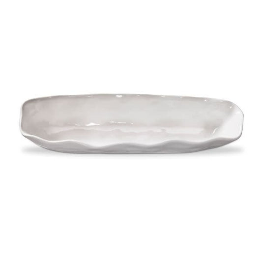 Organic Scalloped Cracker Dish | 14in x 4in