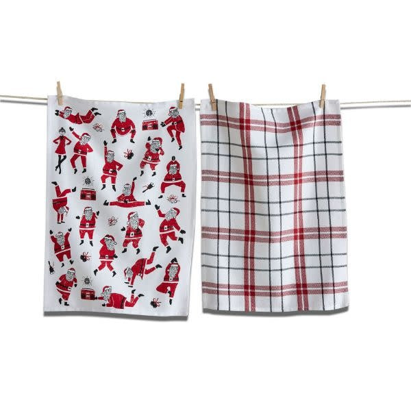 "Oh What Fun" Santa Dishtowel