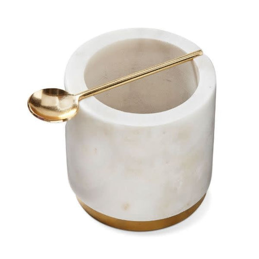 Marble Spice Cellar + Spoon Set