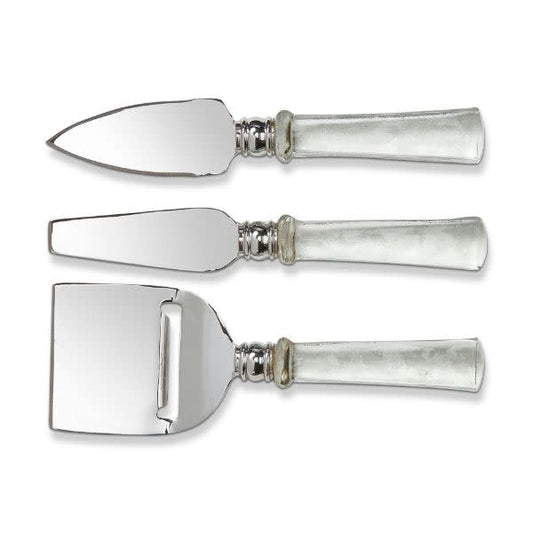 Modern Glass Cheese Utensil Set of 3