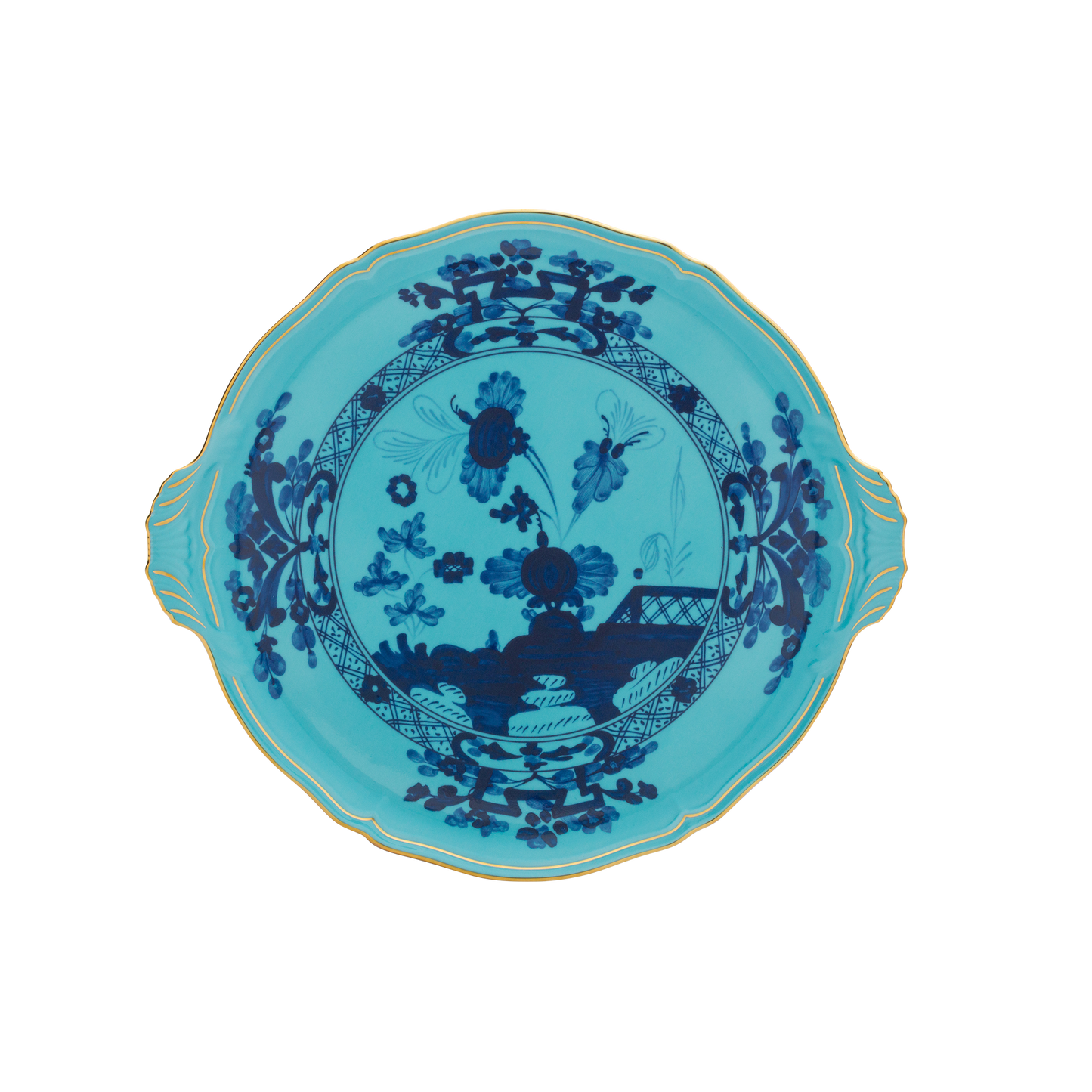 Ginori 1735 Oriente Italiano Iris Round Cake Plate | 12in