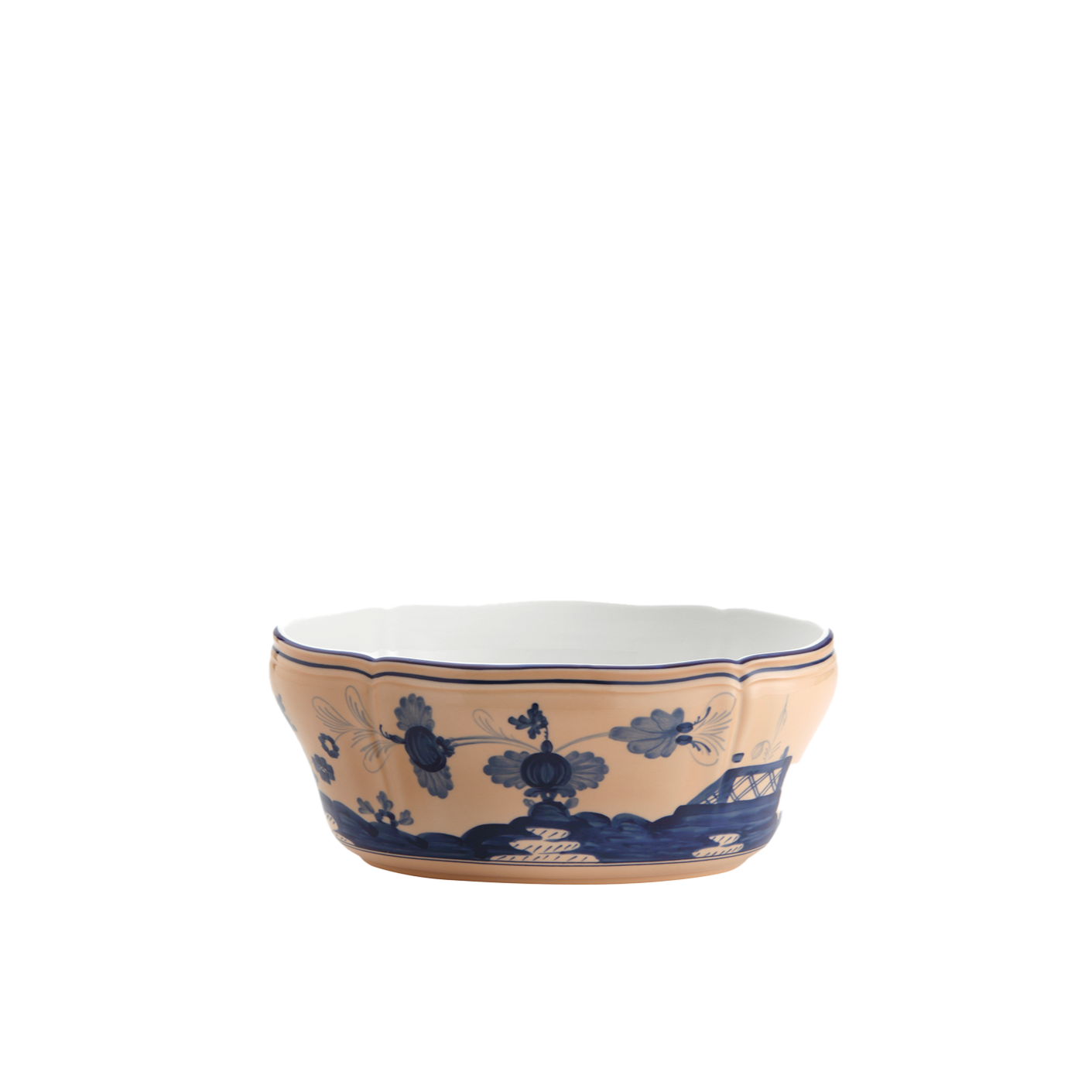 Ginori 1735 Oriente Italiano Cipria Oval Salad Bowl | 9.75in