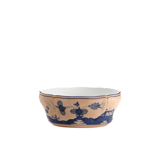 Ginori 1735 Oriente Italiano Cipria Oval Salad Bowl | 9.75in