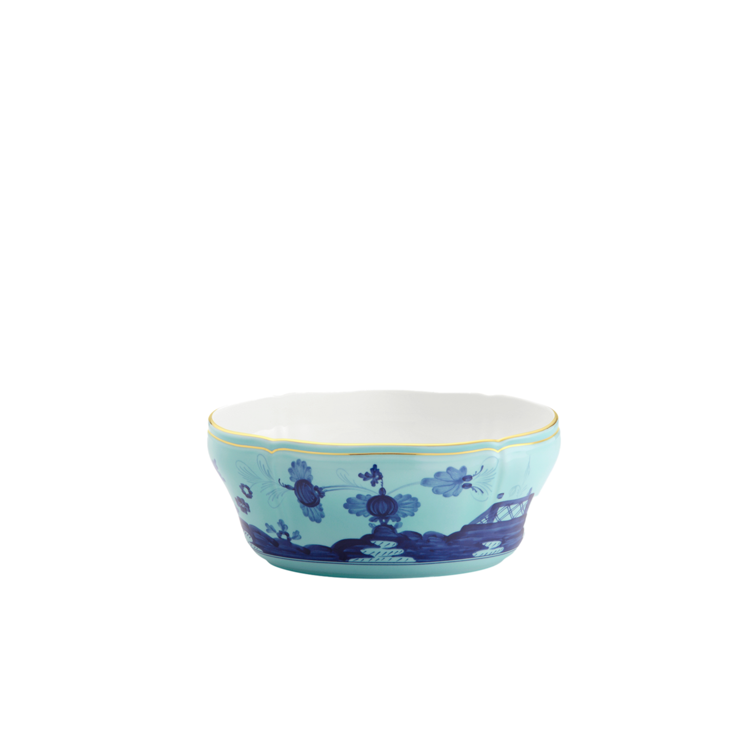 Ginori 1735 Oriente Italiano Iris Oval Salad Bowl | 9.75in