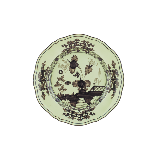 Ginori 1735 Oriente Italiano Flat Dinner Plate | Bario Green 10.5in