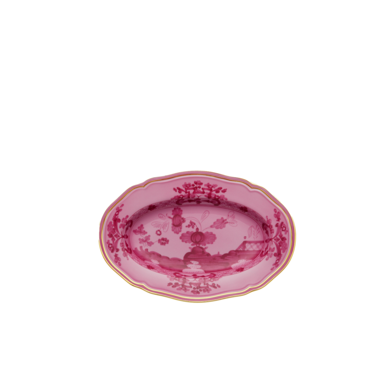 Ginori 1735 Oriente Italiano Pickle Dish | Porpora Pink 9in