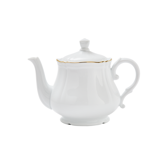 Ginori 1735 Corona Oro Brillante Teapot with Cover for 6  | 24oz