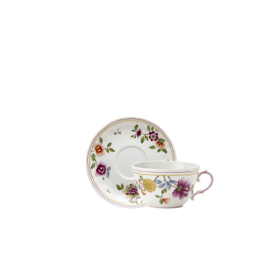 Ginori 1735 Granduca Coreana Tea Cup with Saucer  | 7.43oz