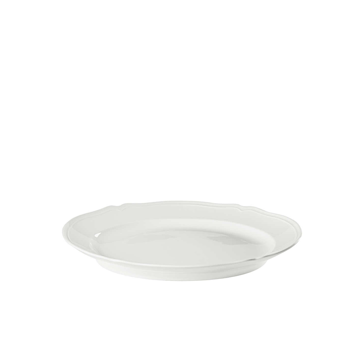 Ginori 1735 Antico Doccia Bianco Oval Flat Platter | 13.38in