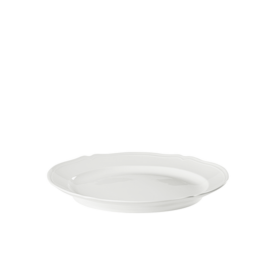 Ginori 1735 Antico Doccia Bianco Oval Flat Platter | 13.38in