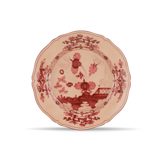 Ginori 1735 Oriente Italiano Vermiglio Round Flat Platter | 12.25in