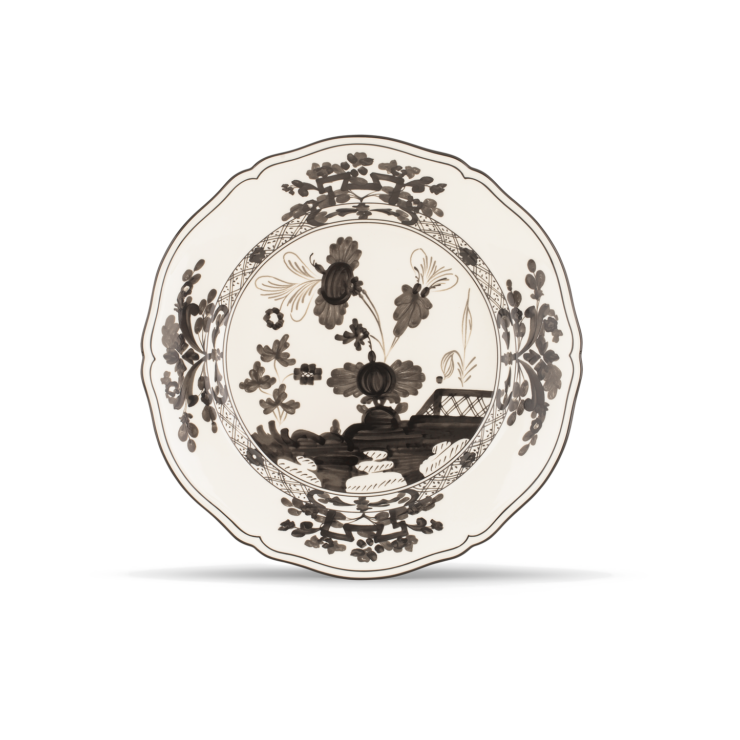Ginori 1735 Oriente Italiano Albus Round Flat Platter | 12.25in
