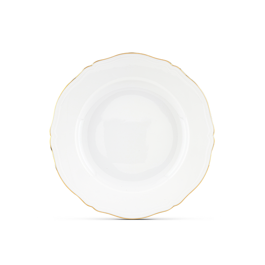 Ginori 1735 Corona Oro Brillante Round Flat Plate  | 12.25in