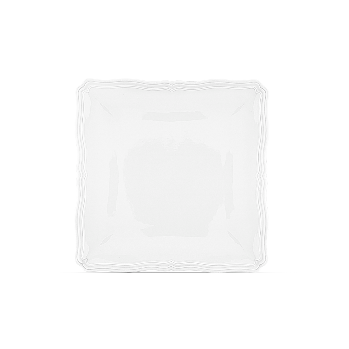 Ginori 1735 Antico Doccia Bianco Square Flat Plate | 8.5in