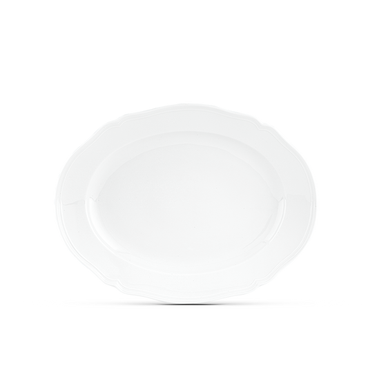 Ginori 1735 Antico Doccia Bianco Large Oval Flat Platter | 15.15in