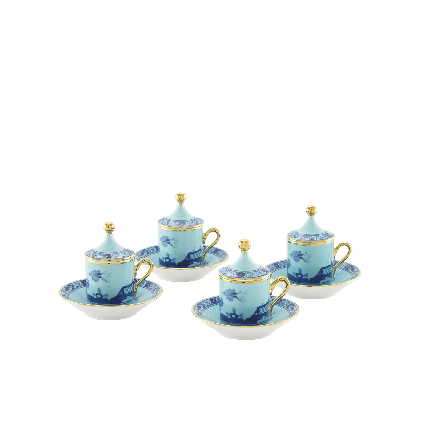 Ginori 1735 Oriente Italiano Iris Coffee Set for 4 | 12Piece