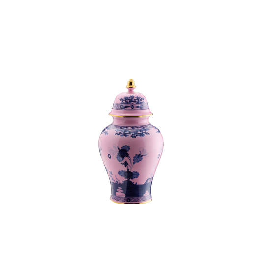 Ginori 1735 Oriente Italiano Azalea Potiche Vase with Cover | 12.2in