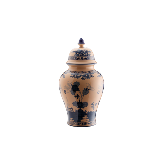Ginori 1735 Oriente Italiano Cipria Potiche Vase with Cover | 15in