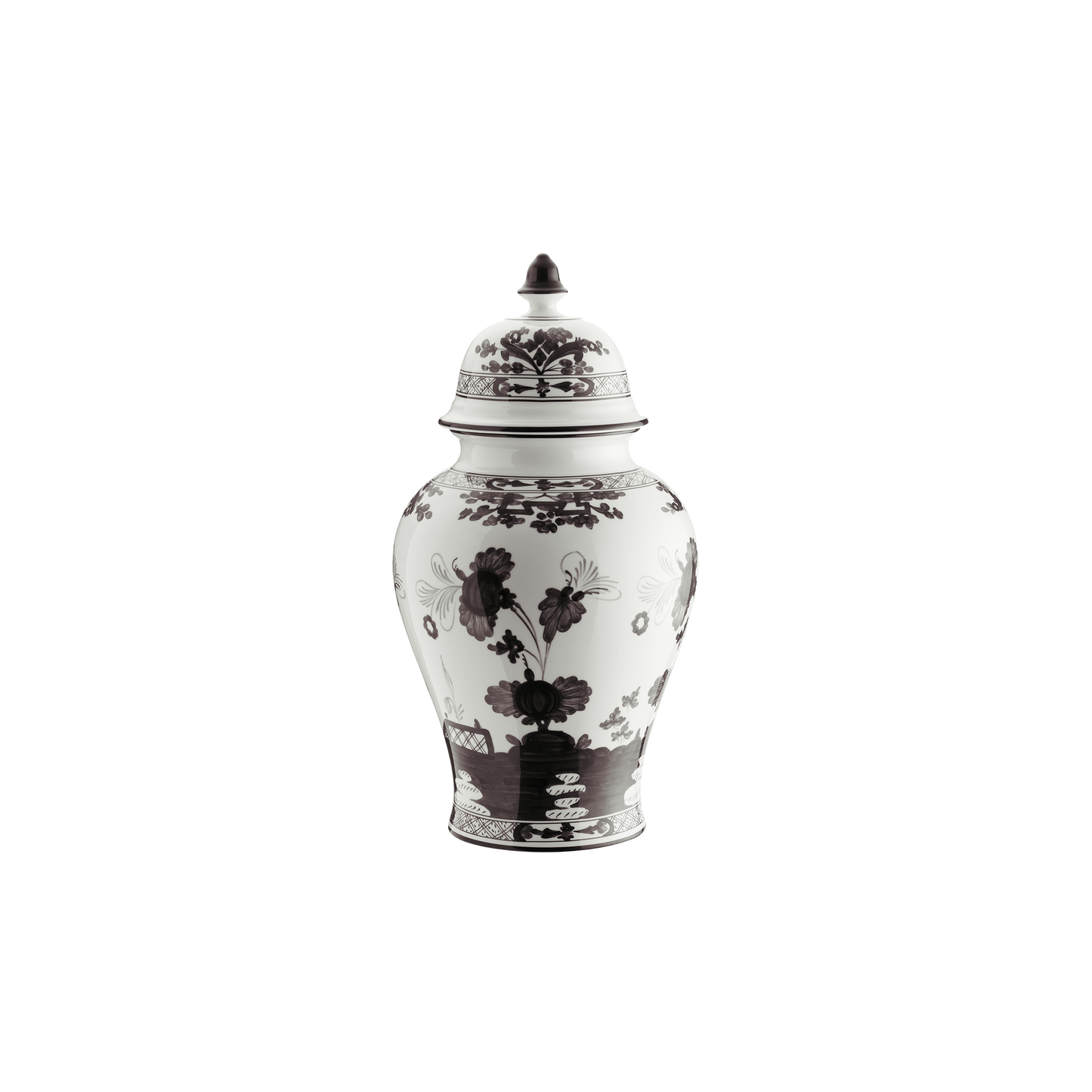 Ginori 1735 Oriente Italiano Albus Potiche Vase with Cover | 15in