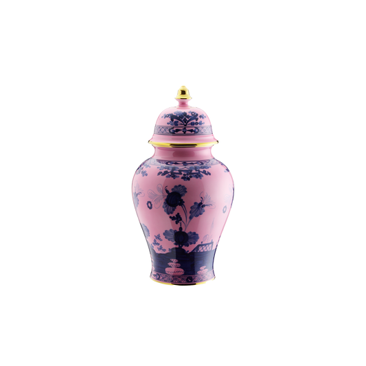 Ginori 1735 Oriente Italiano Azalea Potiche Vase with Cover | 15in