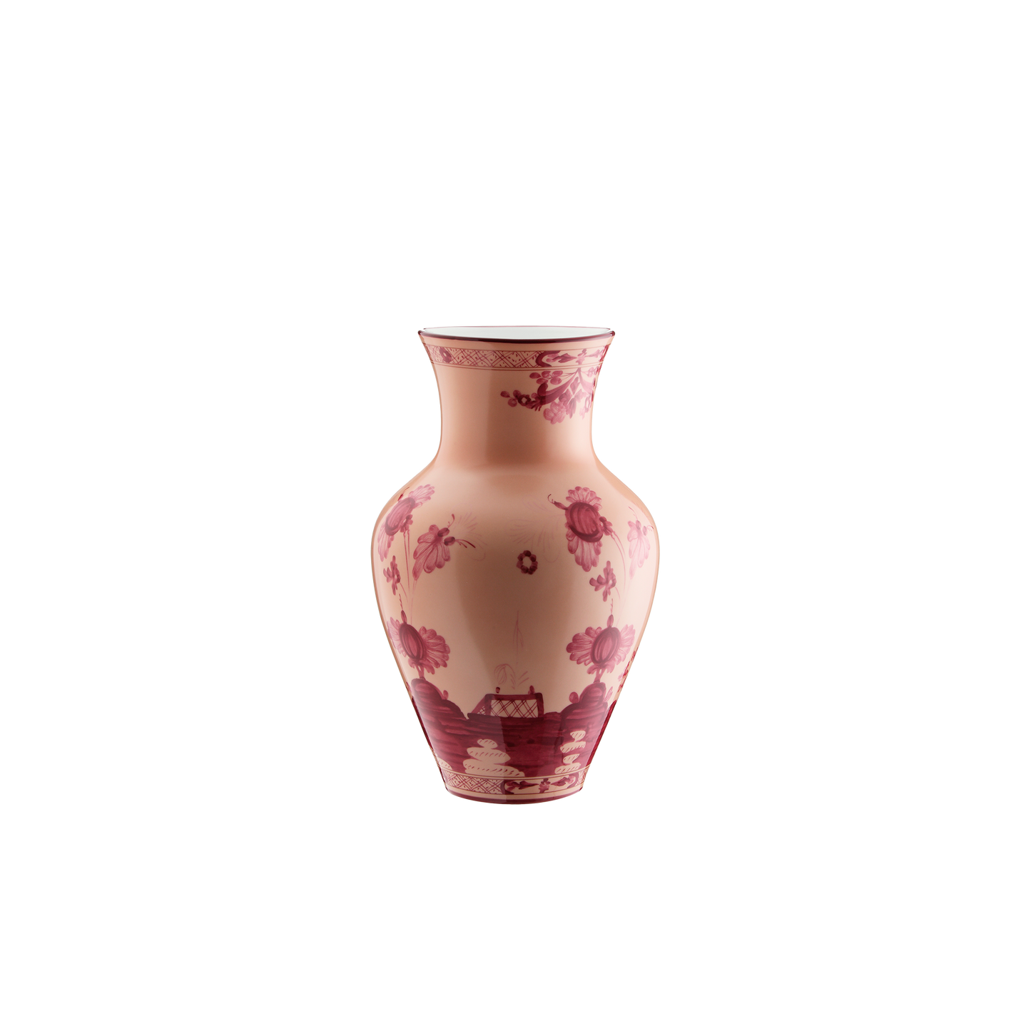 Ginori 1735 Oriente Italiano Vermiglio Ming Vase | 12in