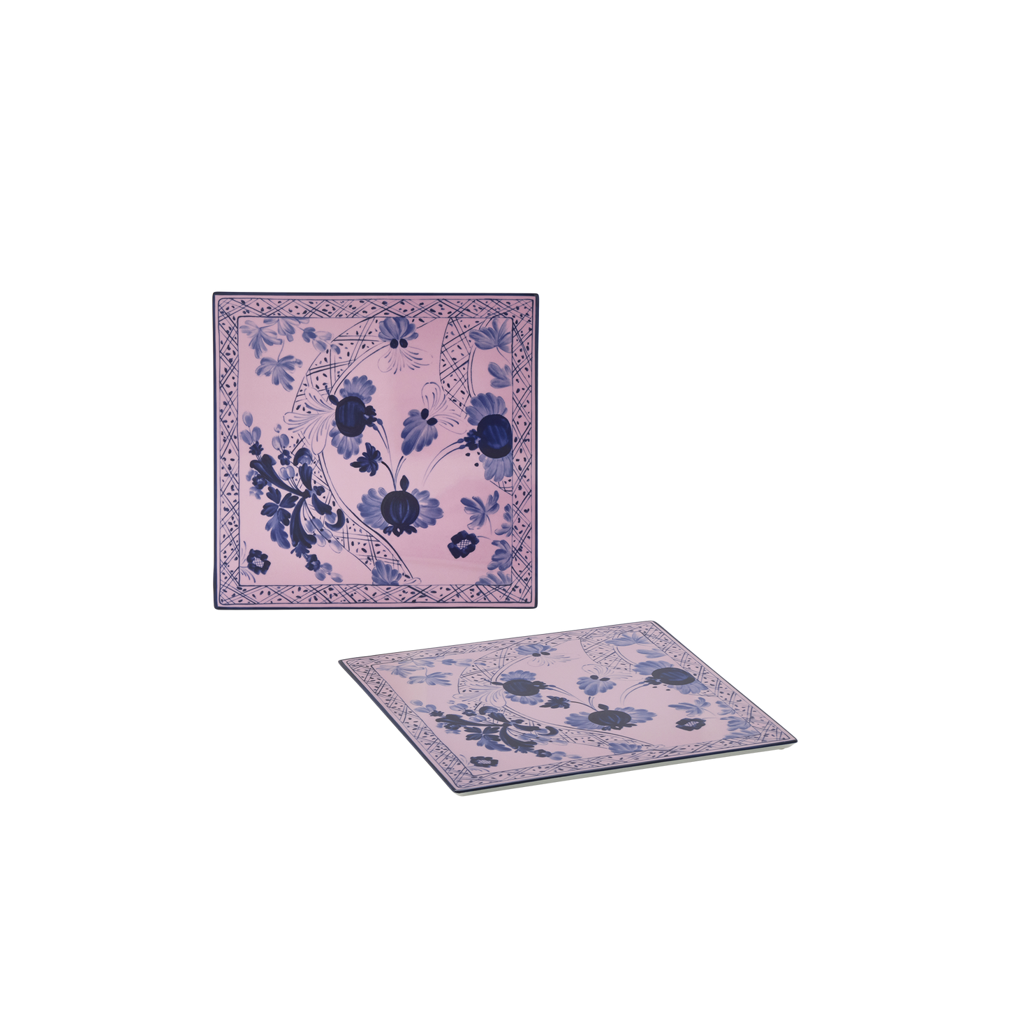 Ginori 1735 Oriente Italiano Azalea Set of 2 Square Porcelain Placemats | 11.8in