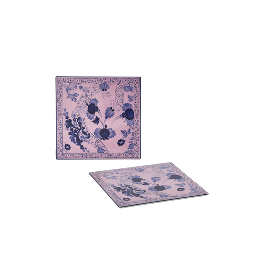 Ginori 1735 Oriente Italiano Azalea Set of 2 Square Porcelain Placemats | 11.8in