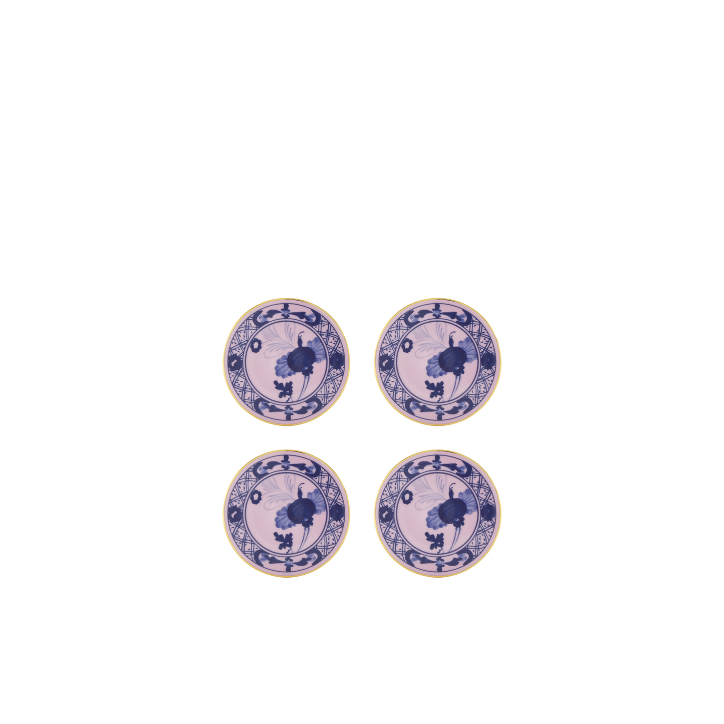 Ginori 1735 Oriente Italiano Azalea Coasters Set of 4 | 3.75in