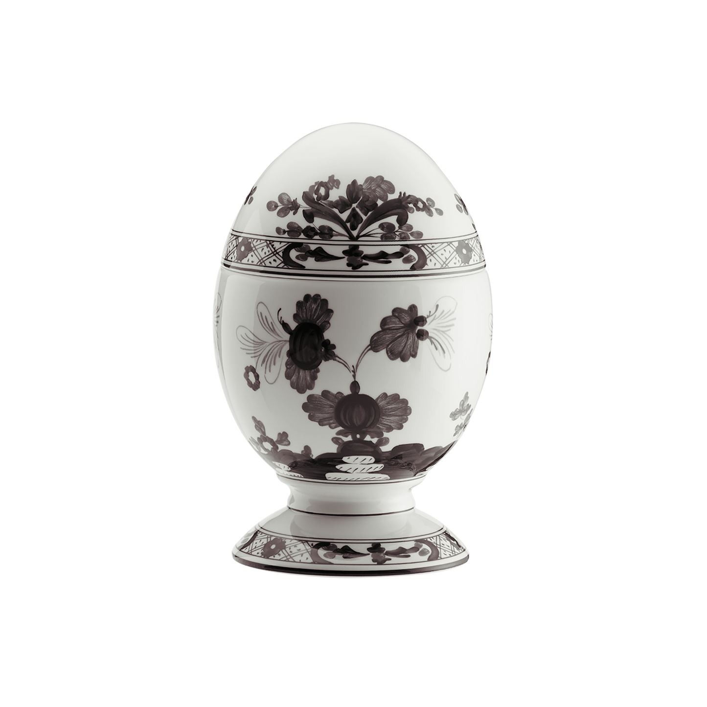 Ginori 1735 Oriente Italiano Albus Vide Poche Egg with Cover | 8.25in