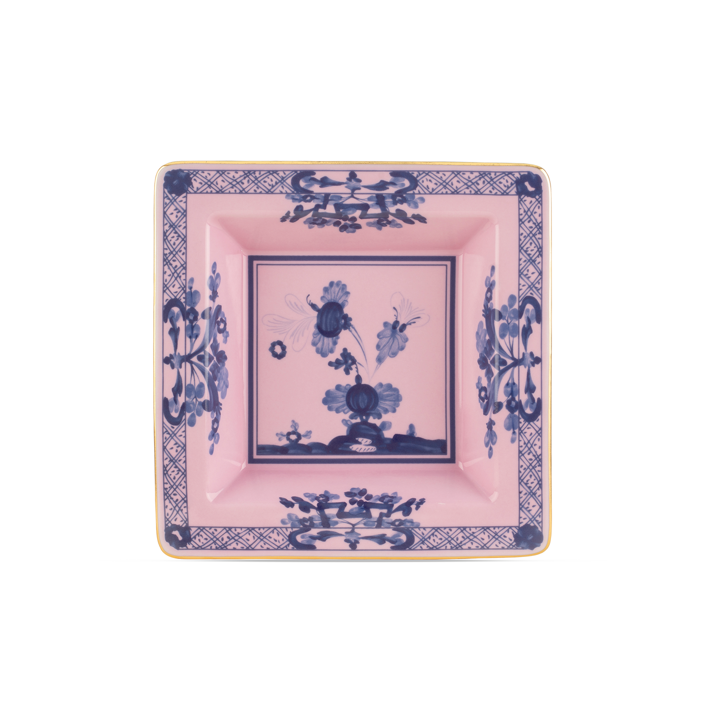 Ginori 1735 Oriente Italiano Azalea Square Vide Poche Change Tray | 7in
