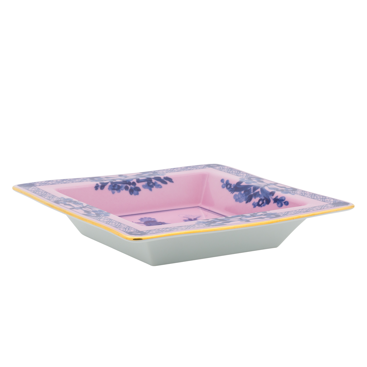 Ginori 1735 Oriente Italiano Azalea Square Vide Poche Change Tray | 7in