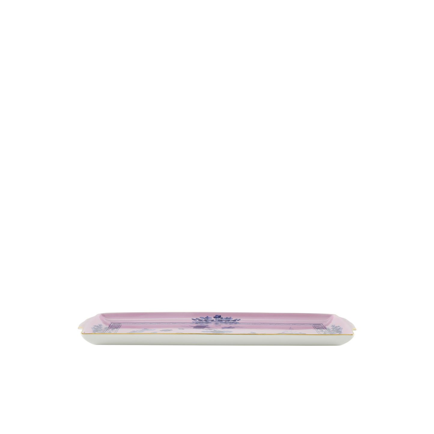 Ginori 1735 Oriente Italiano Azalea Rectangular Tray with Handles | 13.2x7in
