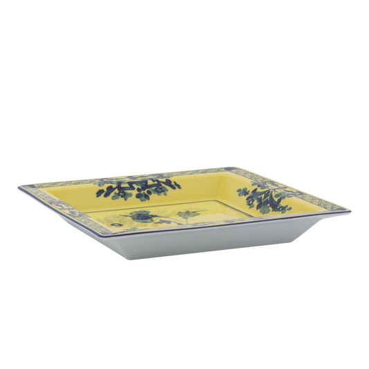 Ginori 1735 Oriente Italiano Citrino Vide Poche Large Squared Change Tray | 9.64in