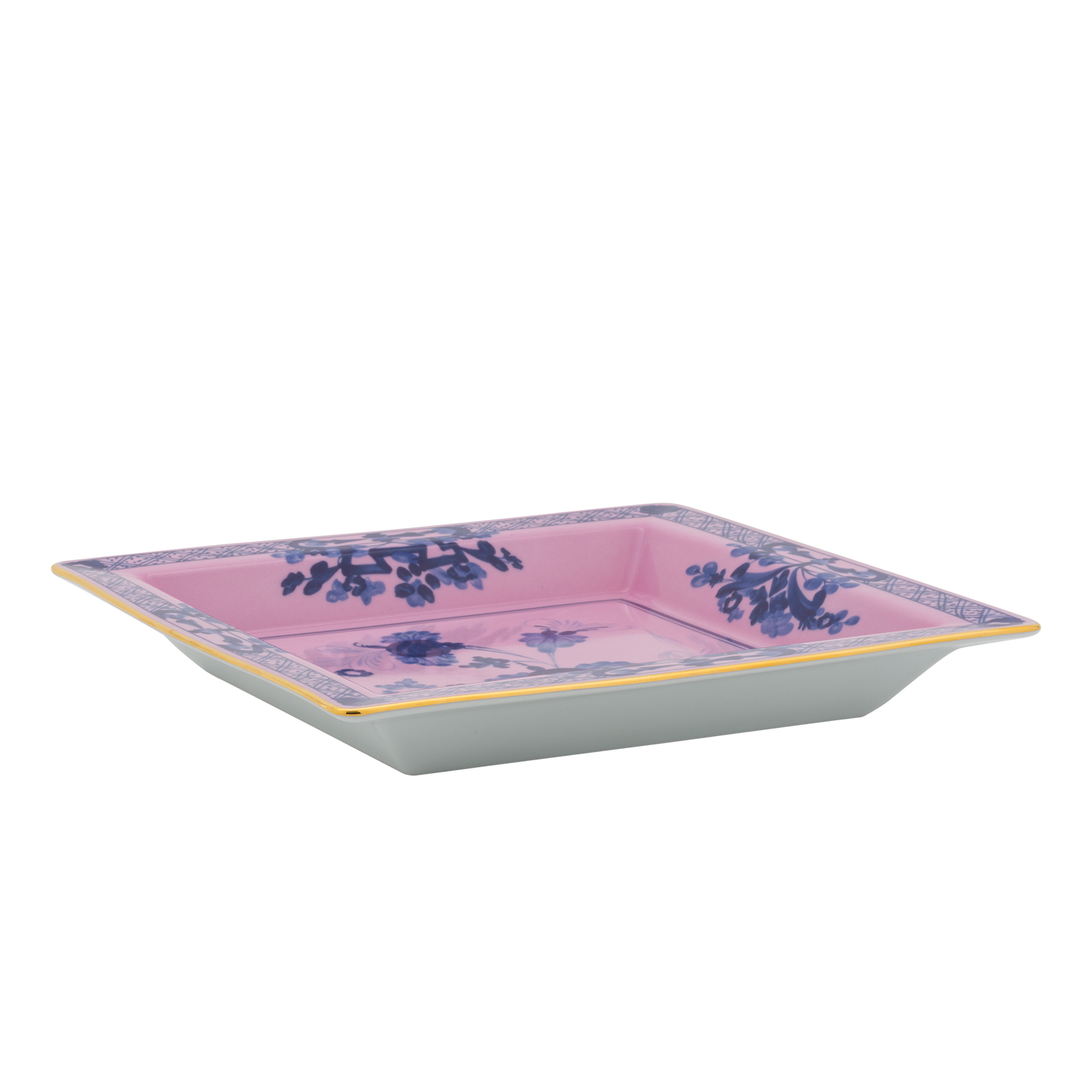 Ginori 1735 Oriente Italiano Azalea Vide Poche Large Squared Change Tray | 9.64in