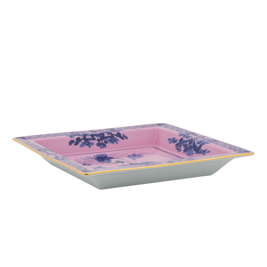 Ginori 1735 Oriente Italiano Azalea Vide Poche Large Squared Change Tray | 9.64in