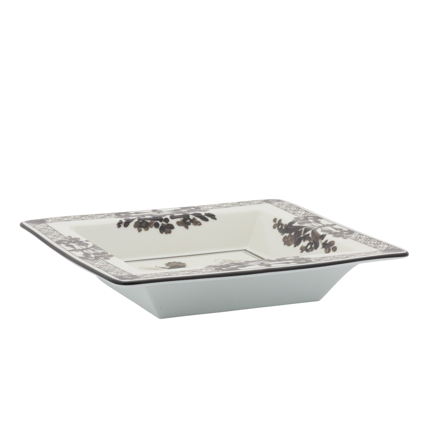 Ginori 1735 Oriente Italiano Albus Vide Poche Small Squared Change Tray | 7in