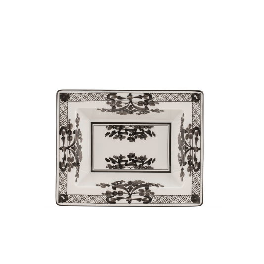 Ginori 1735 Oriente Italiano Albus Vide Poche Rectangular Change Tray | 6x7.5in