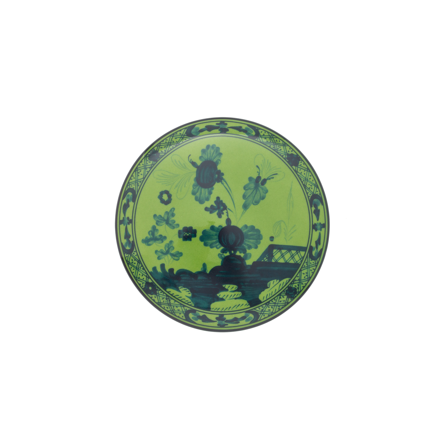 Ginori 1735 Oriente Italiano Malachite Round Box with Cover | 5in