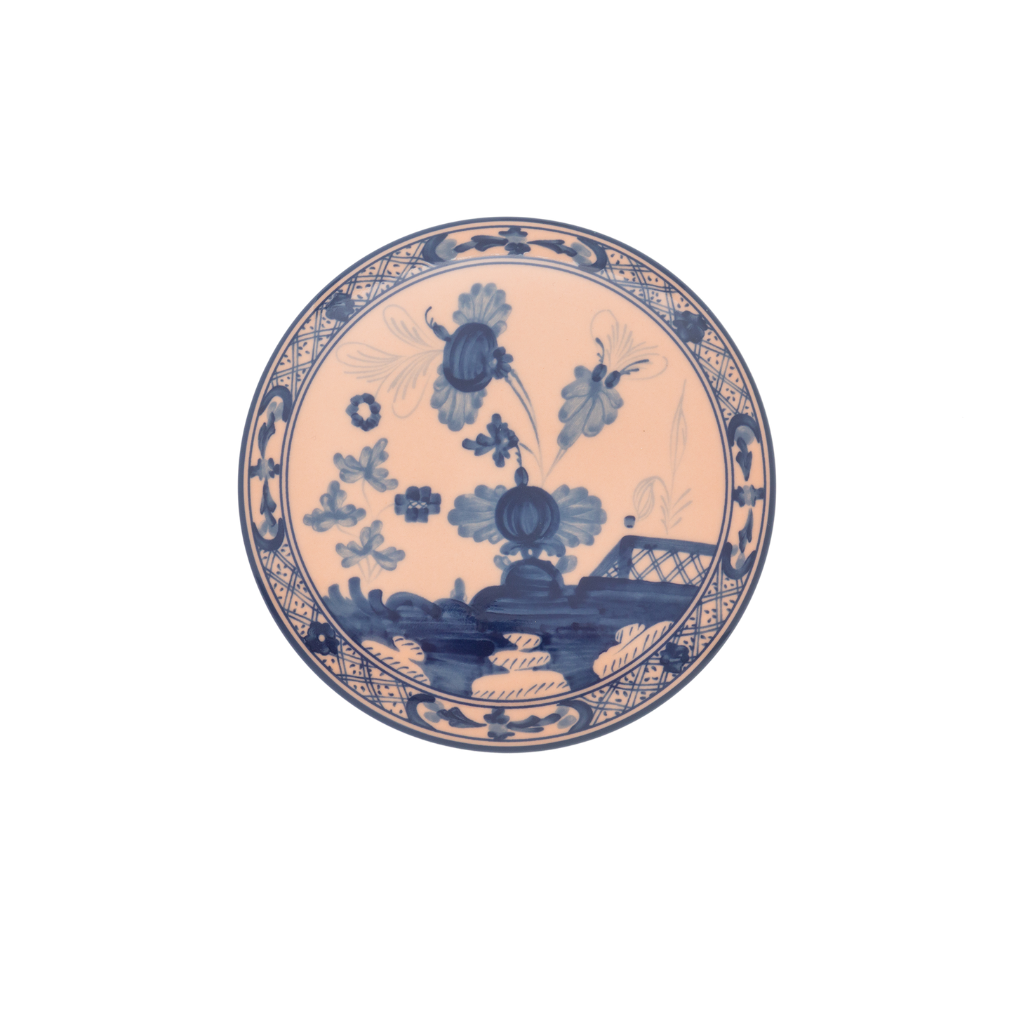 Ginori 1735 Oriente Italiano Cipria Round Box with Cover | 5in
