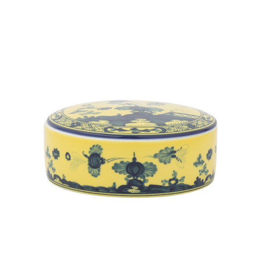 Ginori 1735 Oriente Italiano Citrino Round Box with Cover | 5in