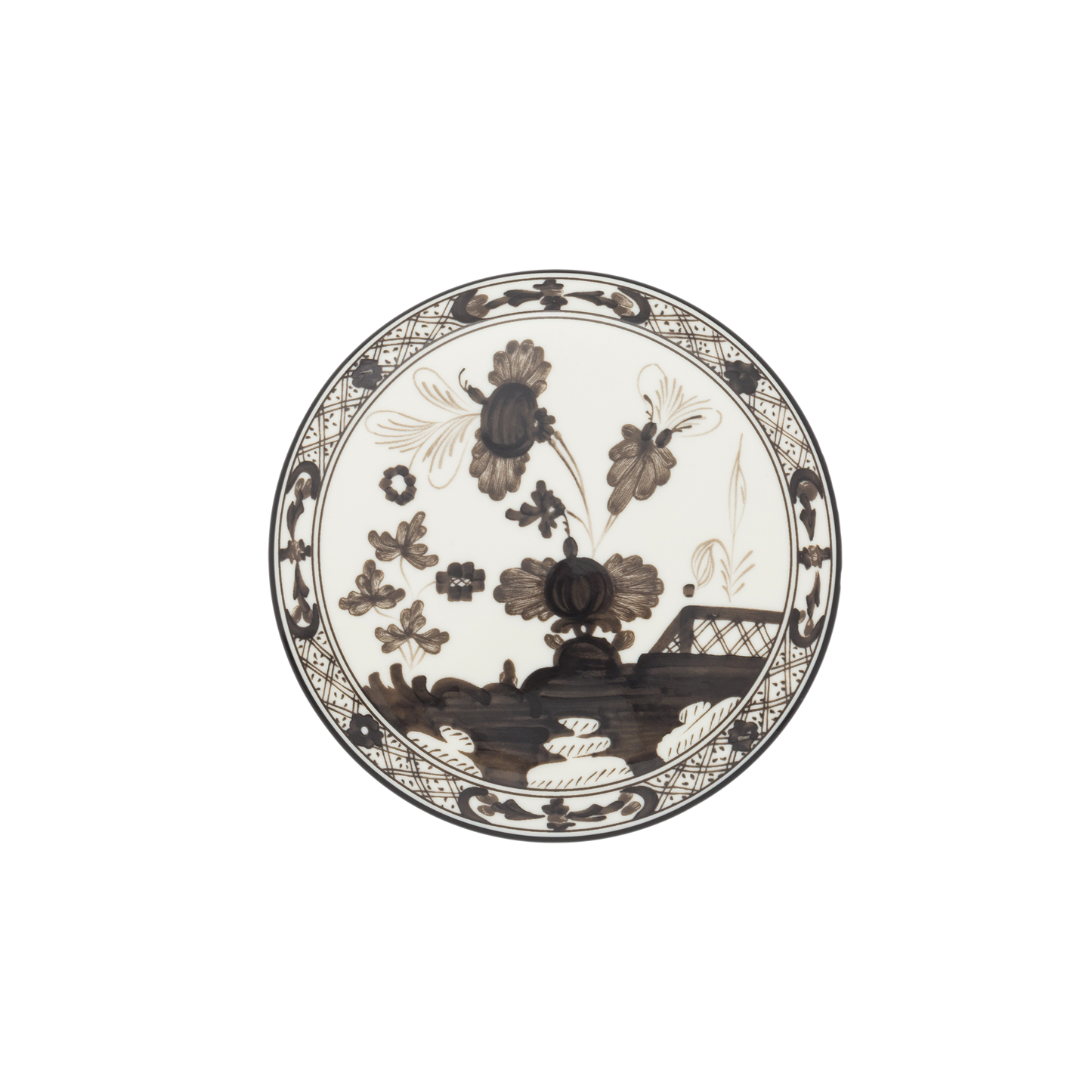 Ginori 1735 Oriente Italiano Albus Round Box with Cover | 5in