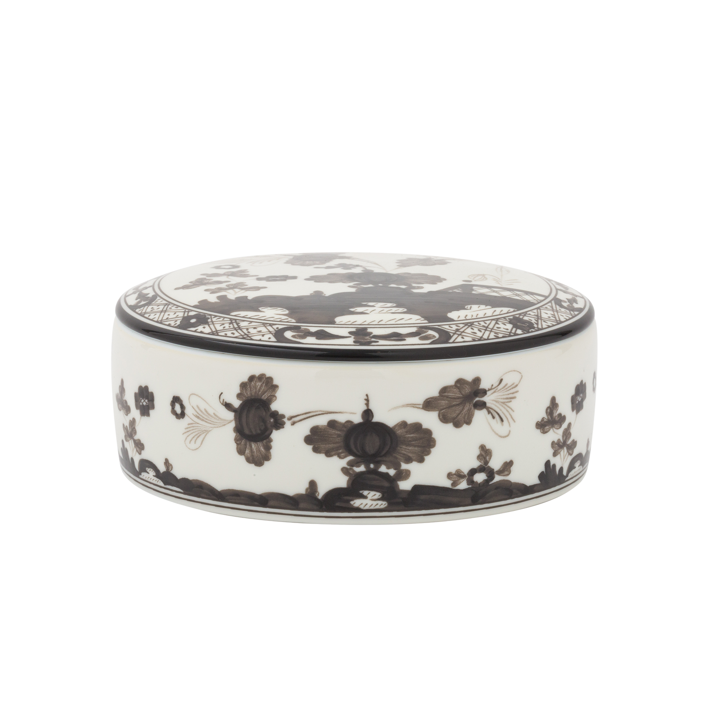 Ginori 1735 Oriente Italiano Albus Round Box with Cover | 5in