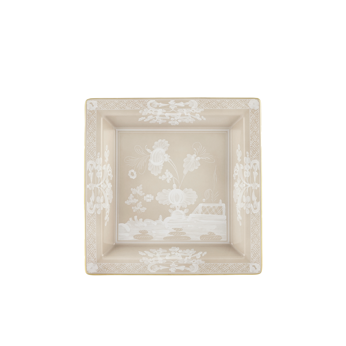 Ginori 1735 Oriente Italiano Meringa Large Square Change Tray | 9.64in