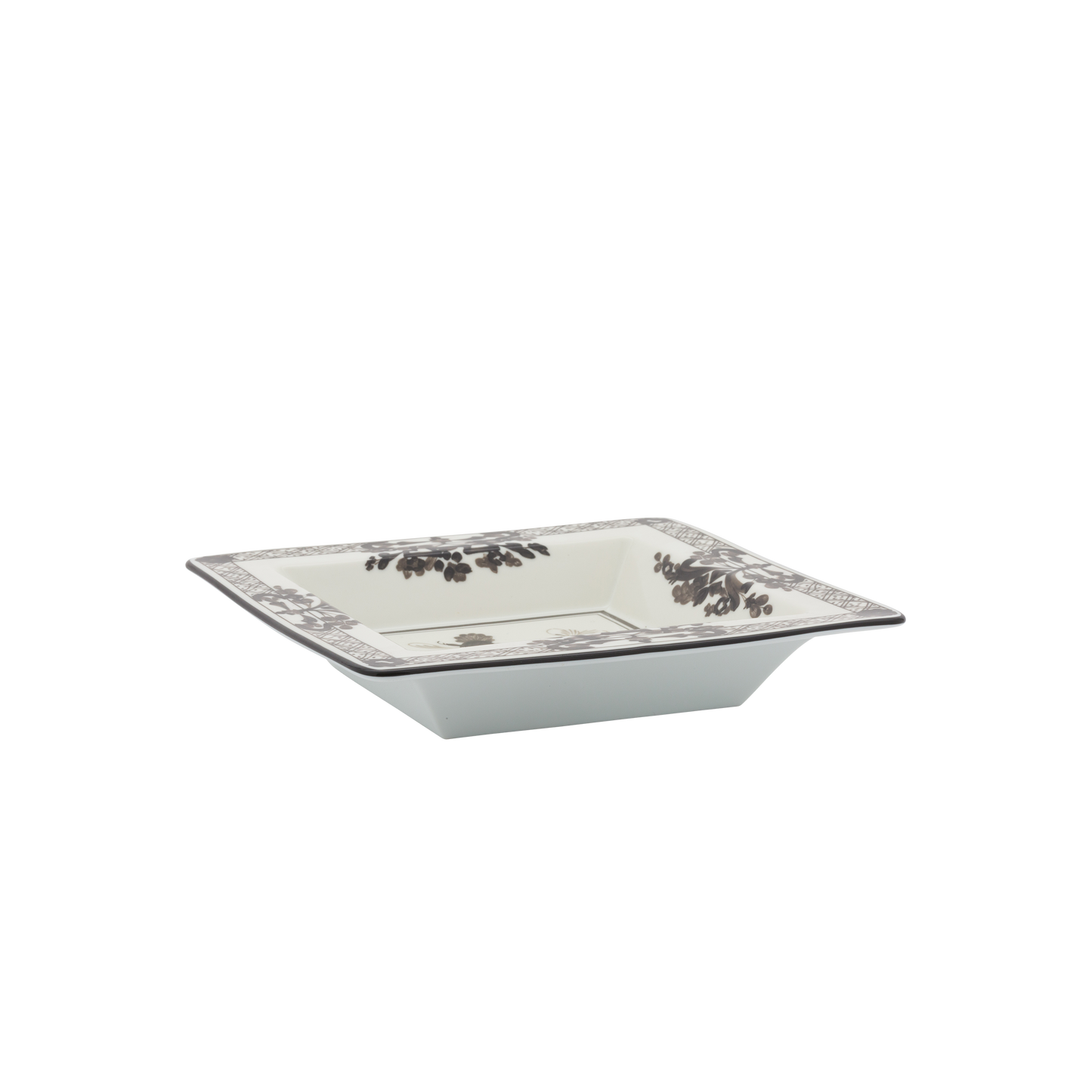 Ginori 1735 Oriente Italiano Albus Vide Poche Small Squared Change Tray | 7in