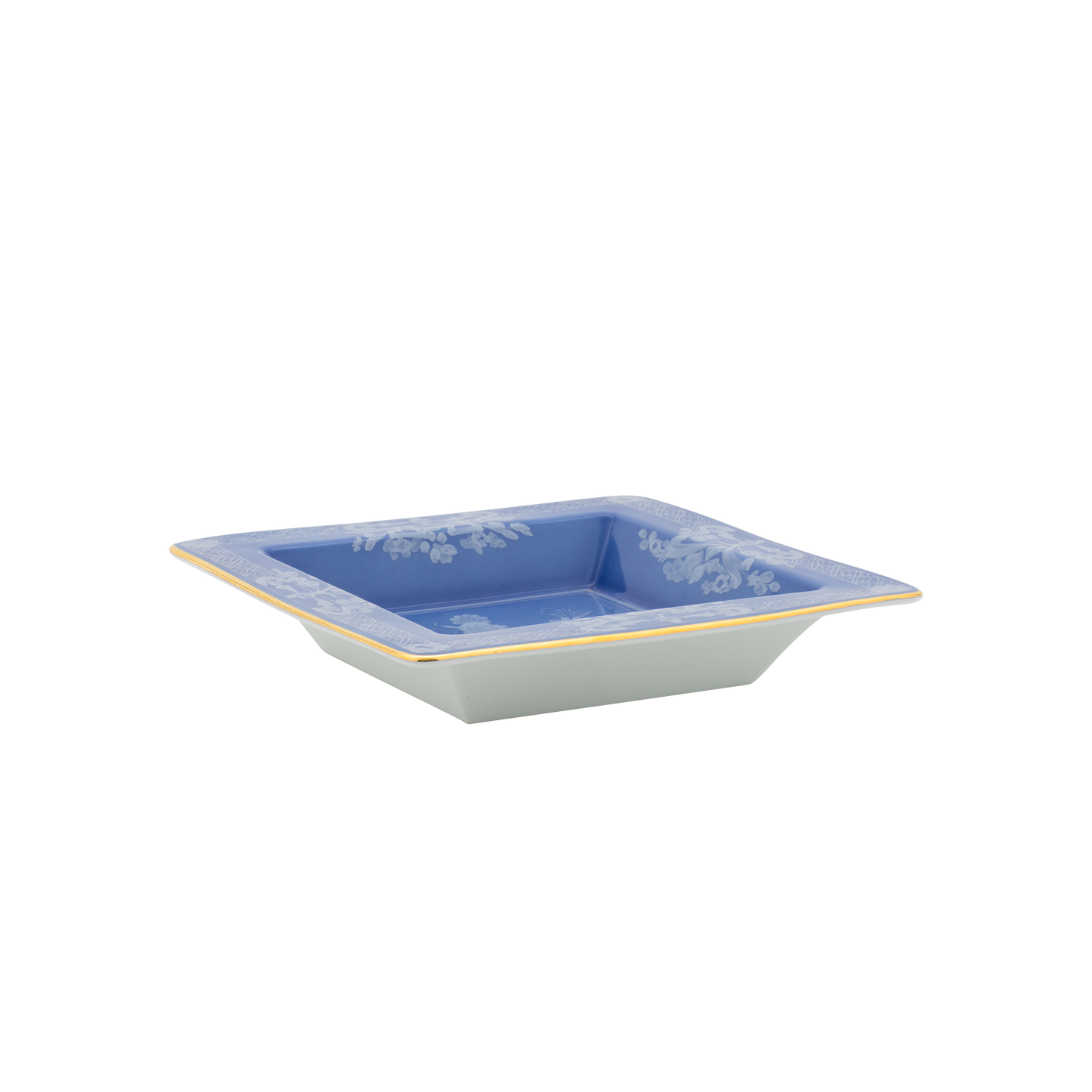 Ginori 1735 Oriente Italiano Pervinca Vide Poche Small Squared Change Tray | 7in