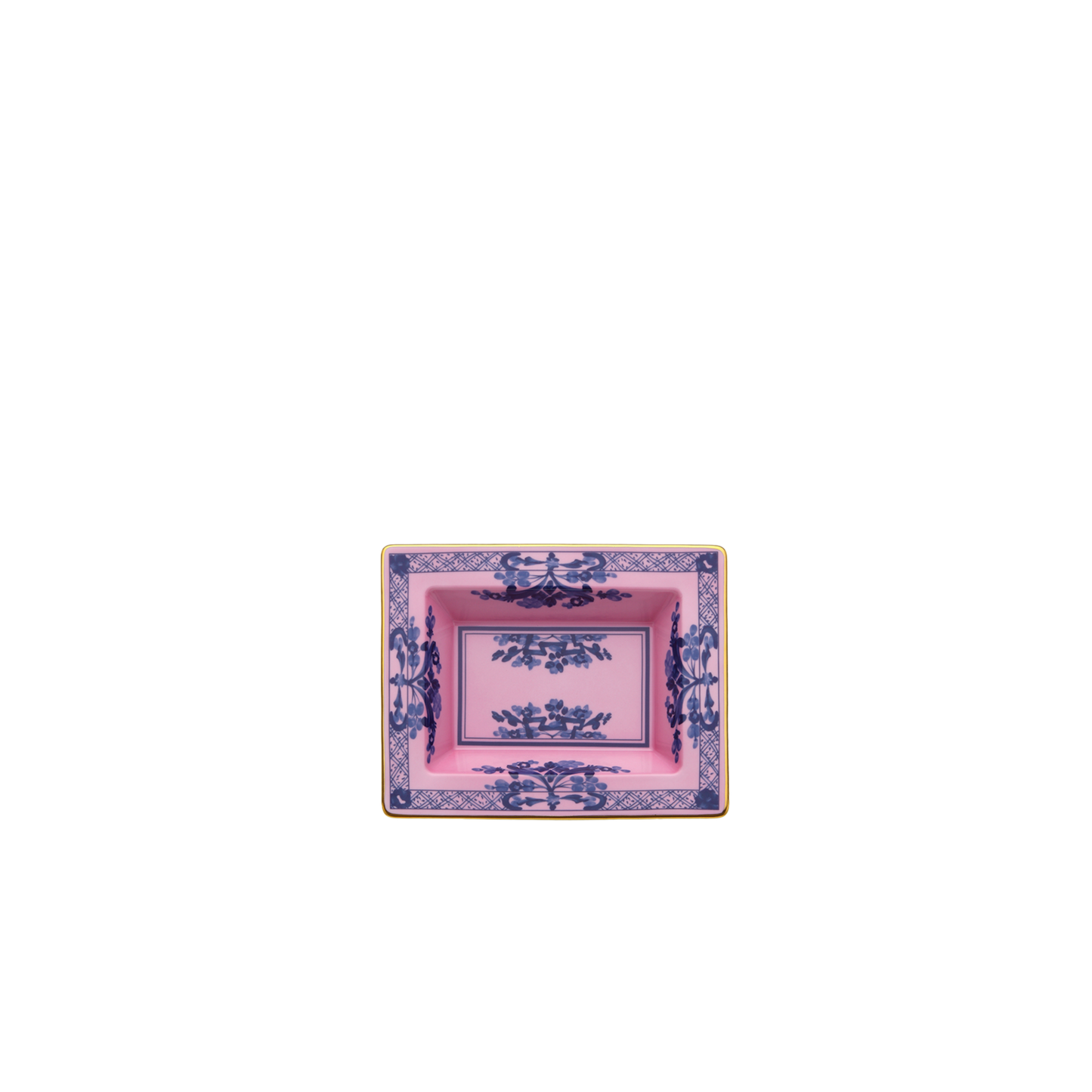 Ginori 1735 Oriente Italiano Azalea Vide Poche Rectangular Change Tray | 6x7.5in