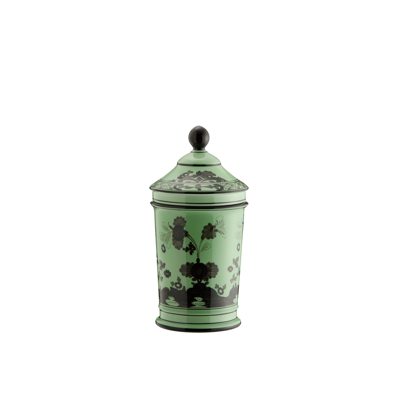 Ginori 1735 Oriente Italiano Bario Pharmacy Vase with Cover | 8in