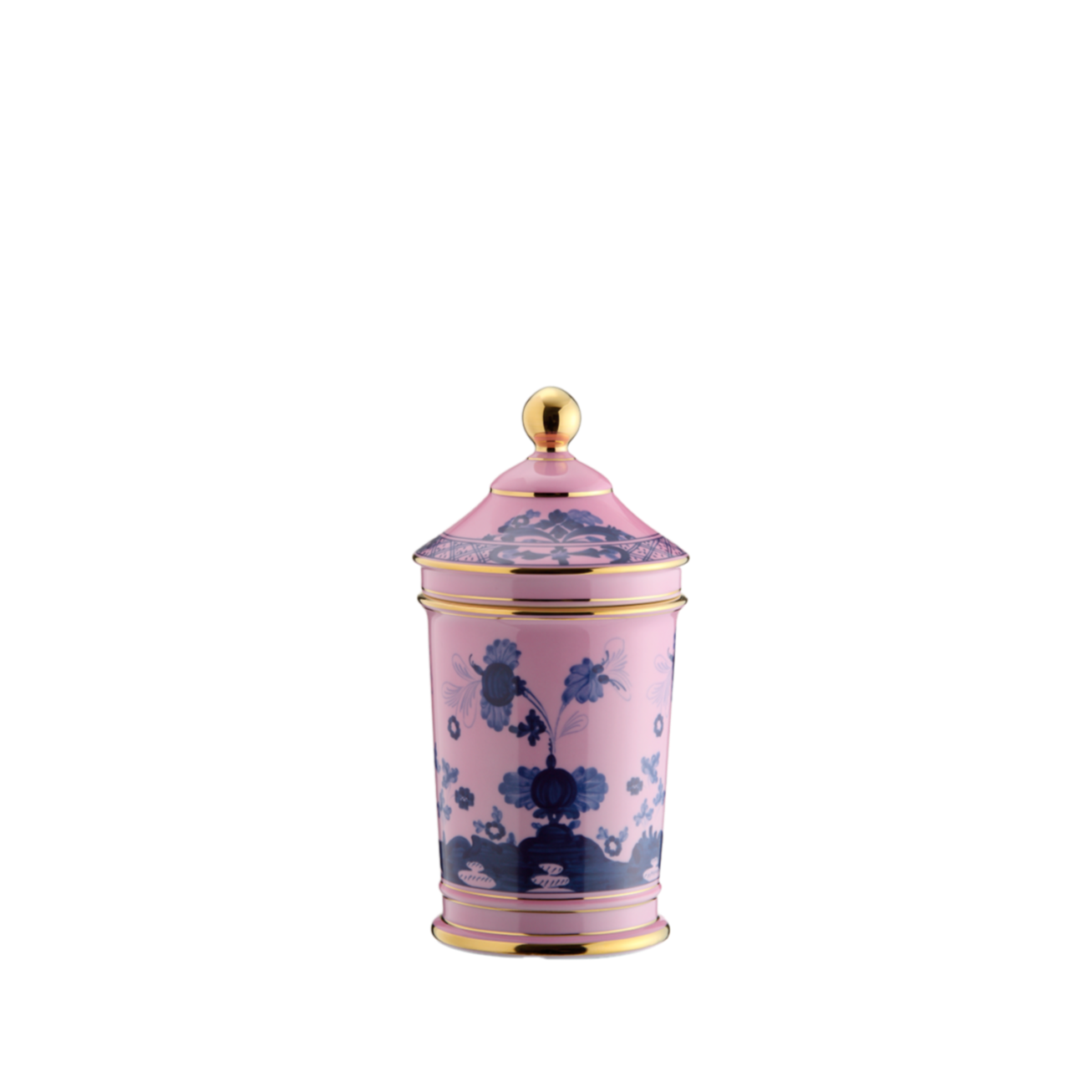 Ginori 1735 Oriente Italiano Azalea Pharmacy Vase with Cover | 8in