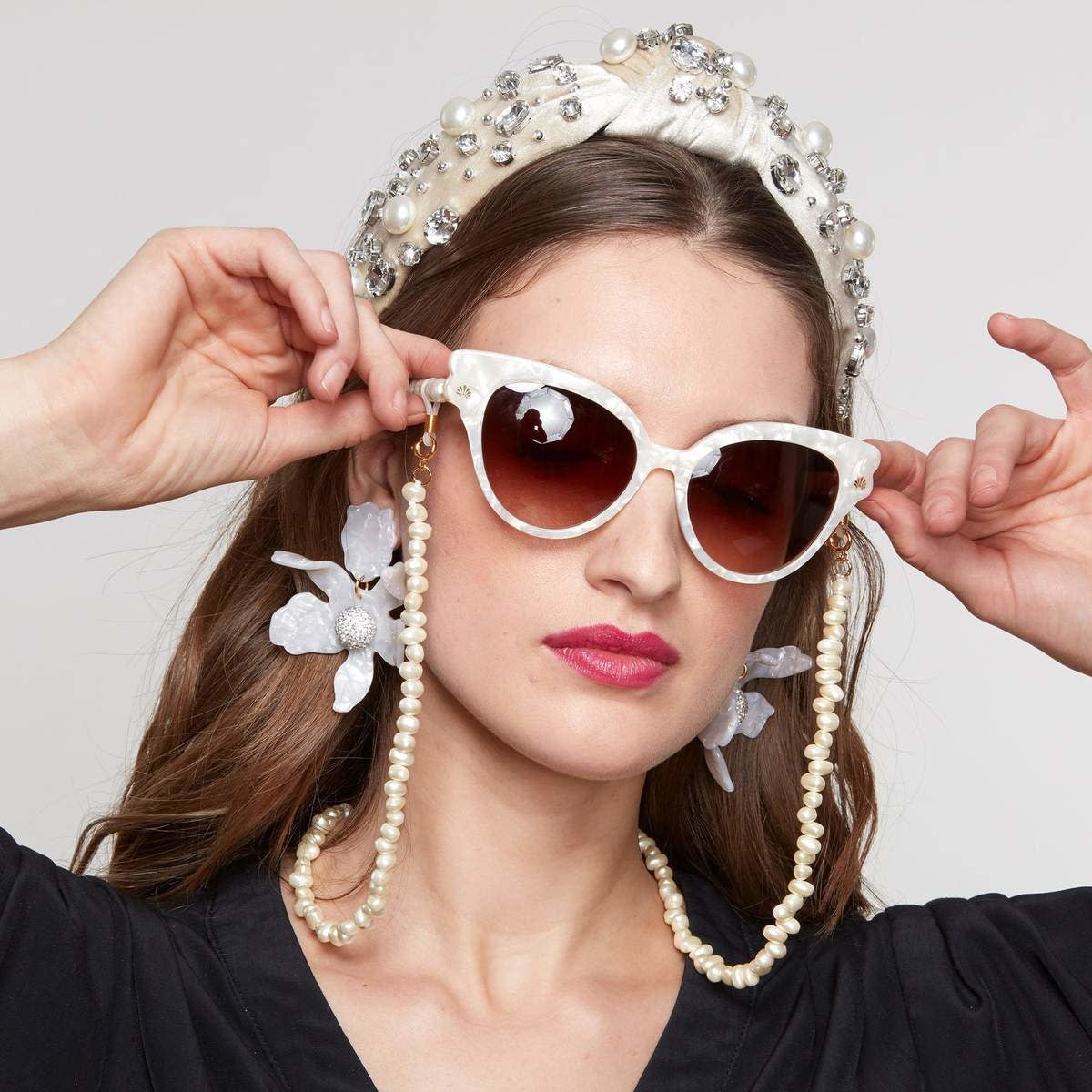 Lele Sadoughi Crystal Lily Earrings