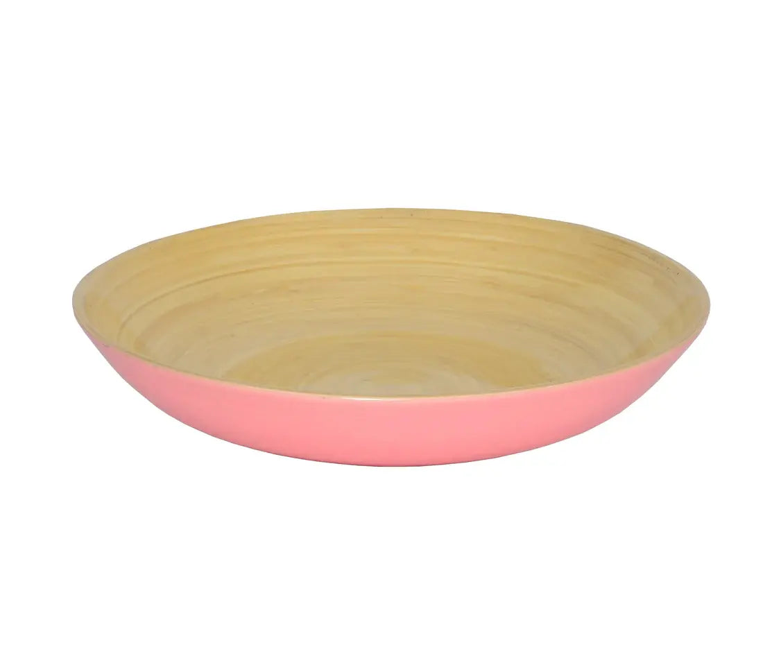 Bamboo Classic Fruit Bowl | 11.8 x 2in Light Pink